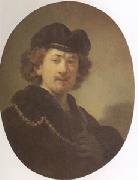 REMBRANDT Harmenszoon van Rijn Self Portrait with a Gold Chain (mk05) oil painting reproduction